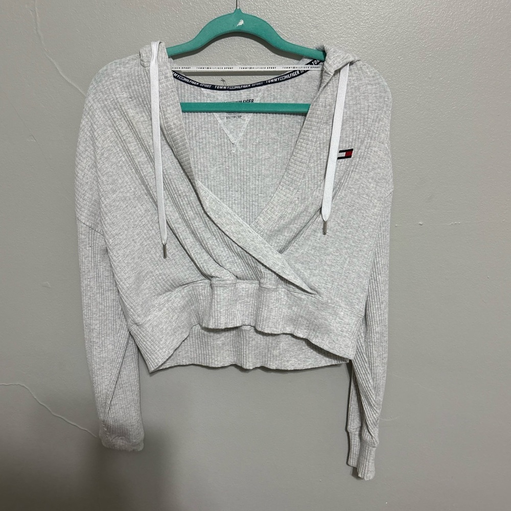 Tommy Hilfiger Light Gray Wrap Sweatshirt